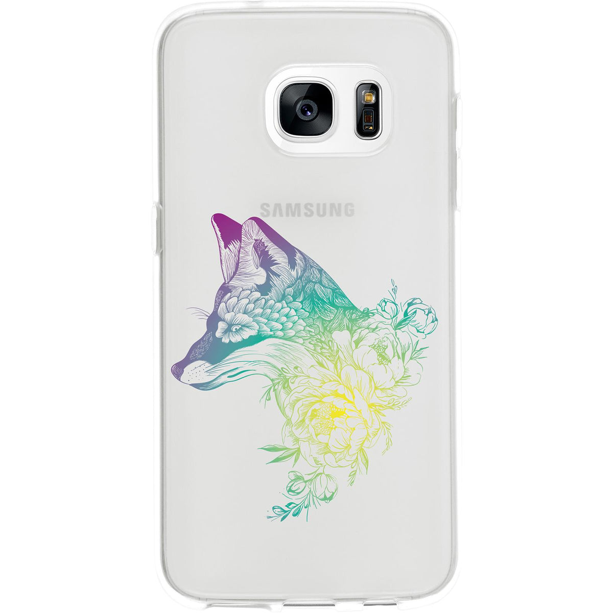 Case für Samsung Galaxy S7 Silikon-Hülle Floral Fuchs M1-4 – Ansicht 2