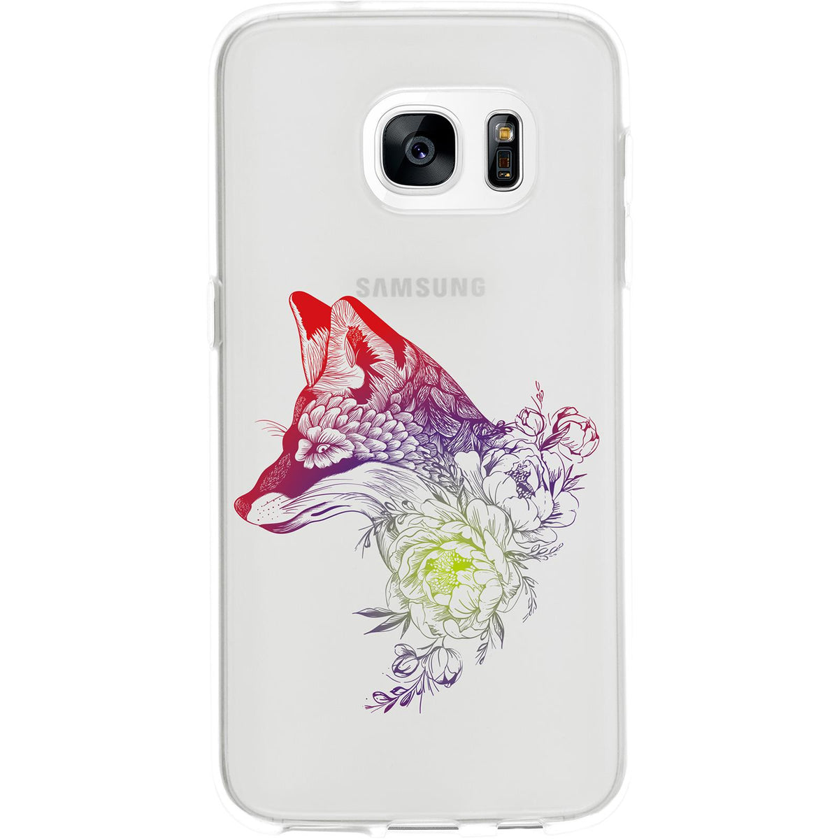 Case für Samsung Galaxy S7 Silikon-Hülle Floral Fuchs M1-5 – Ansicht 2