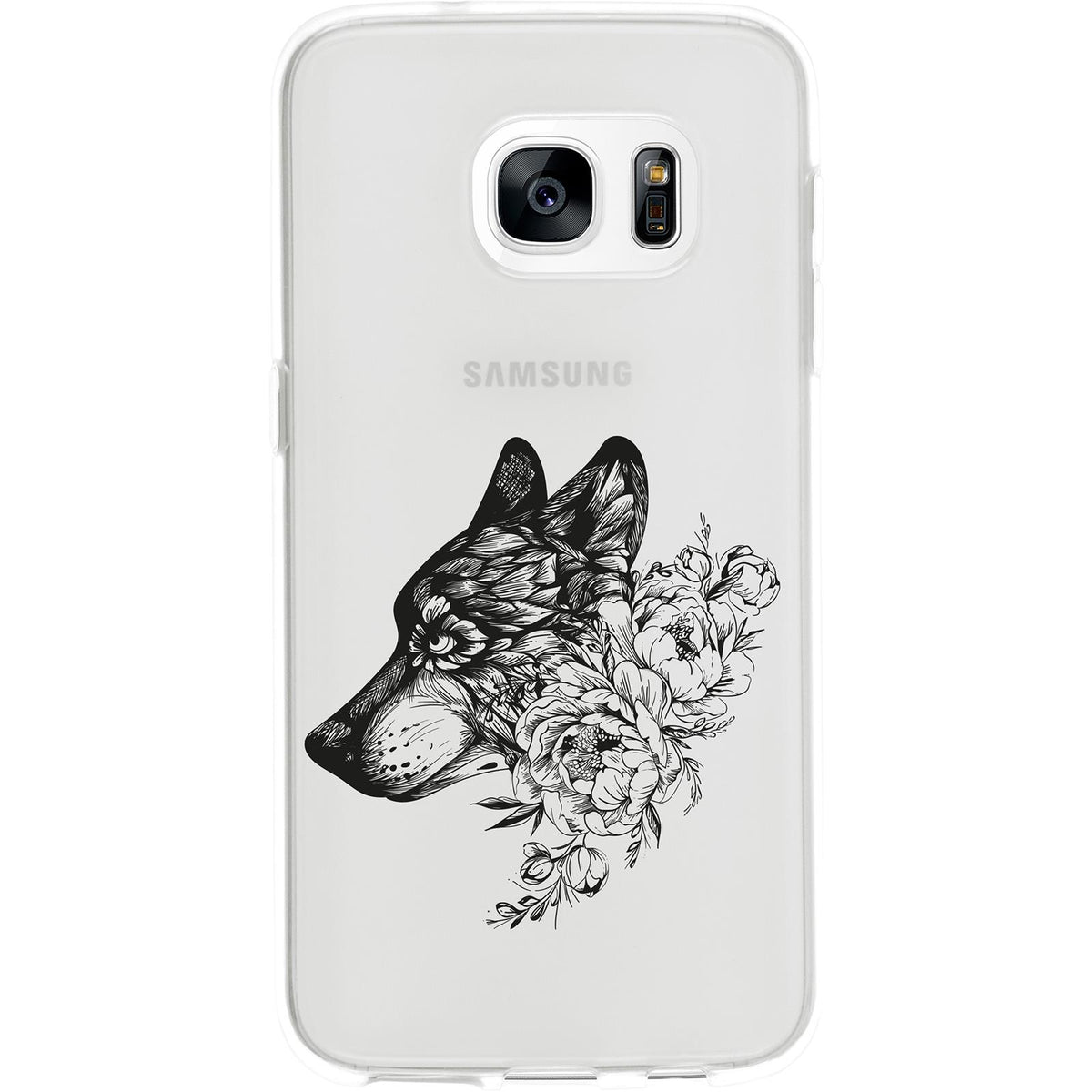 Case für Samsung Galaxy S7 Silikon-Hülle Floral Katze M3-1 – Ansicht 2