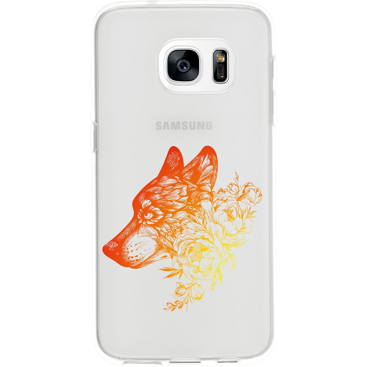 Case für Samsung Galaxy S7 Silikon-Hülle Floral Wolf M3-2 – Ansicht 2