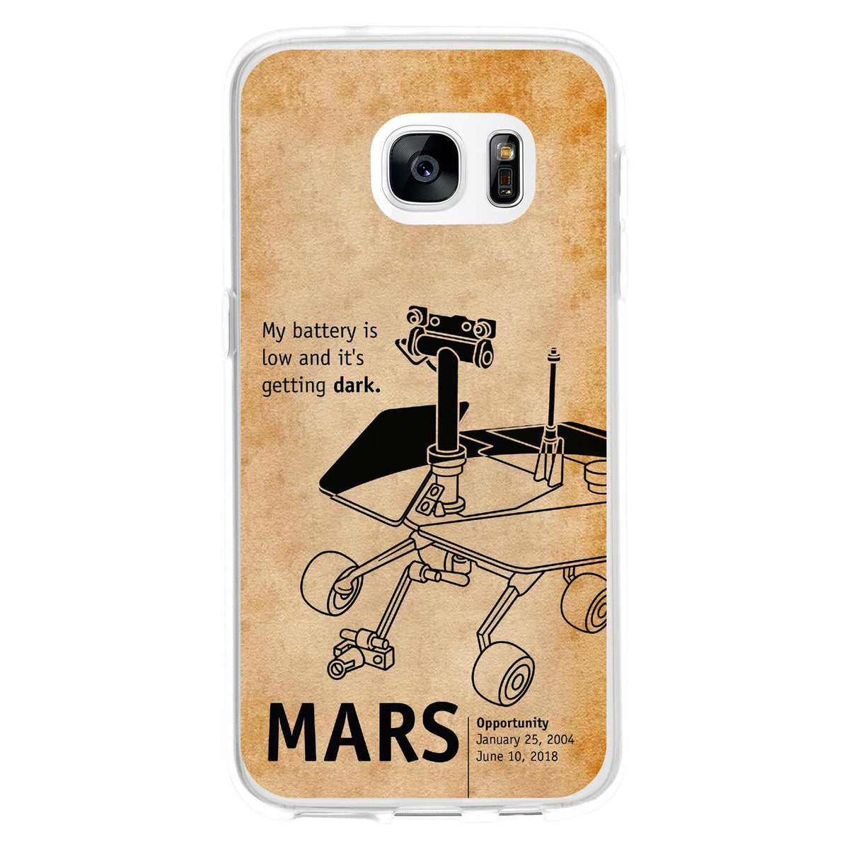Case für Samsung Galaxy S7 Silikon-Hülle Space Rover M2 – Ansicht 2