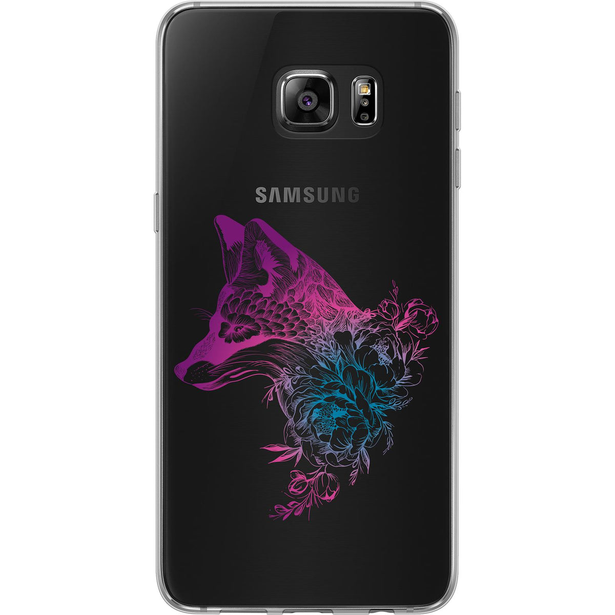Case für Samsung Galaxy S7 Edge Silikon-Hülle Floral Fuchs M1-6 – Ansicht 2