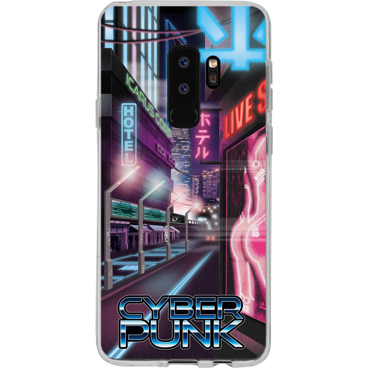 Case für Samsung Galaxy S9 Plus Silikon-Hülle Retro Wave Cyberpunk.01 M4 – Ansicht 2
