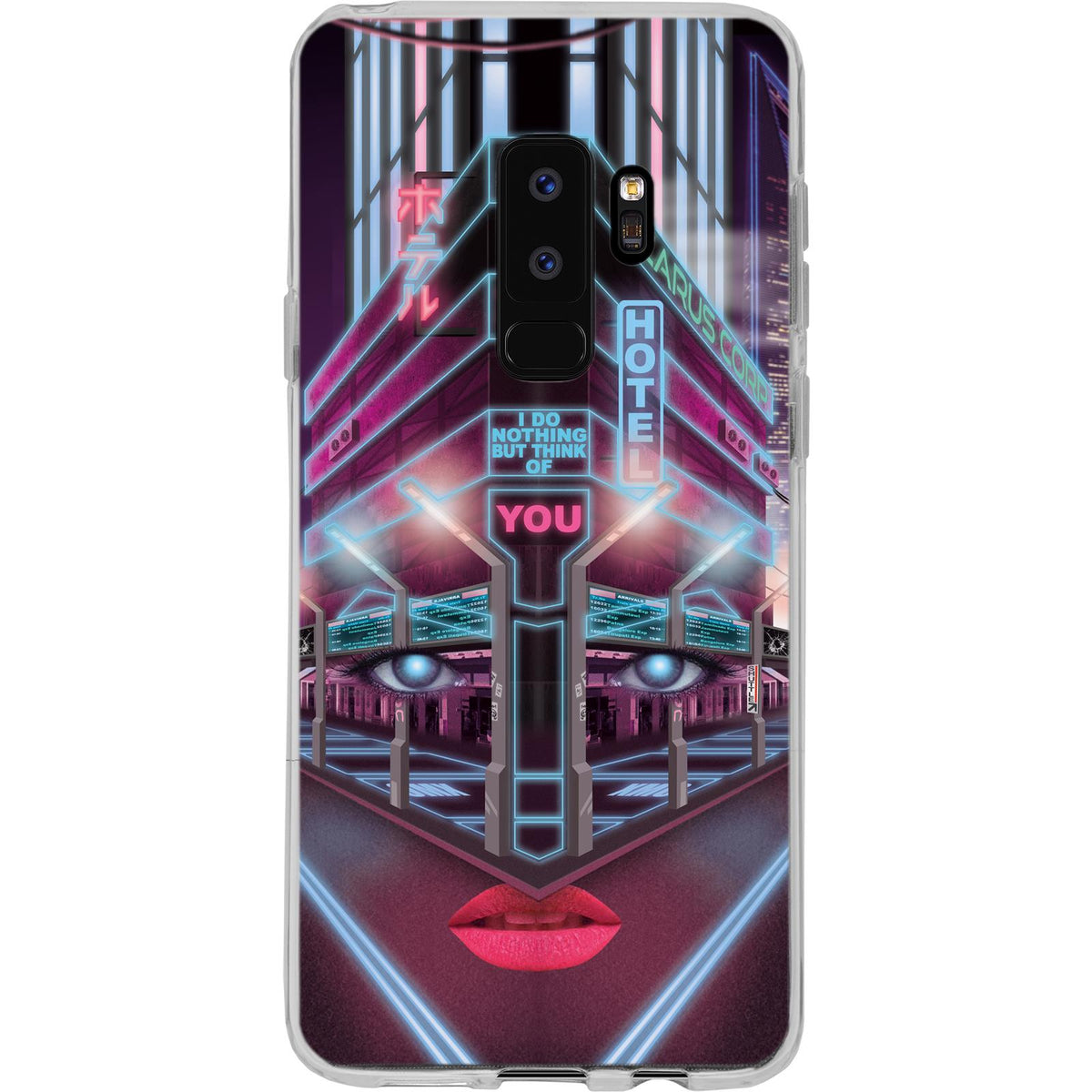Case für Samsung Galaxy S9 Plus Silikon-Hülle Retro Wave Cyberpunk.02 M5 – Ansicht 2