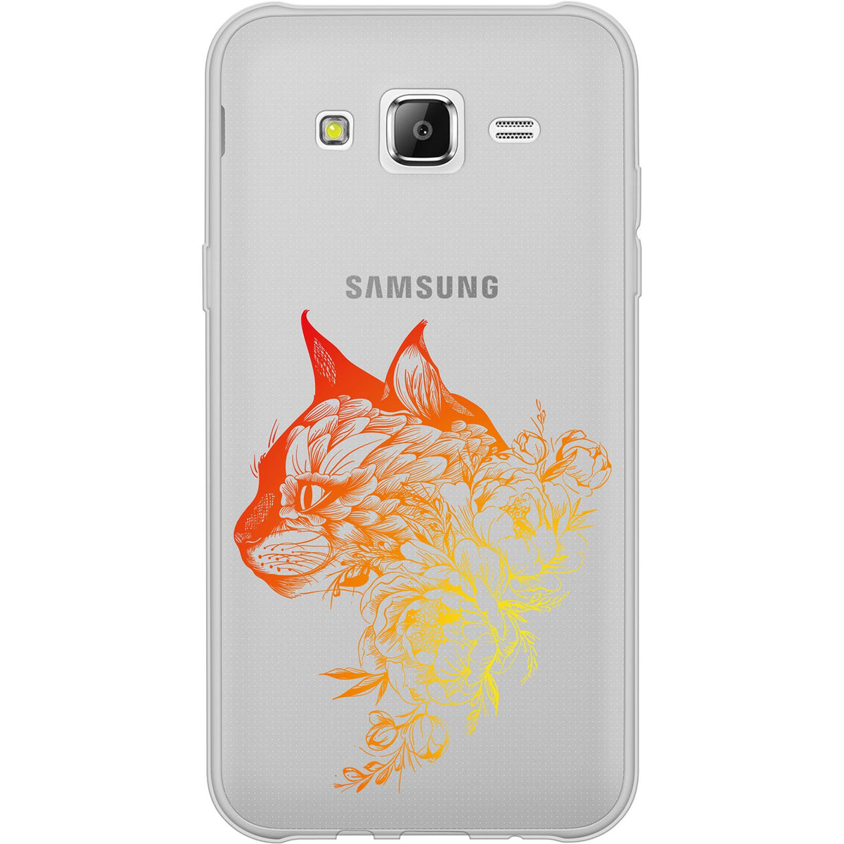 Case für Samsung Galaxy J5 (2016) J510 Silikon-Hülle Floral Katze M2-2 – Ansicht 2