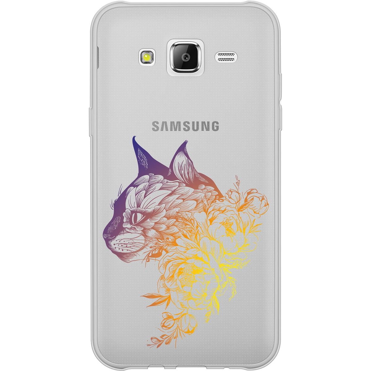 Case für Samsung Galaxy J5 (2016) J510 Silikon-Hülle Floral Katze M2-3 – Ansicht 2