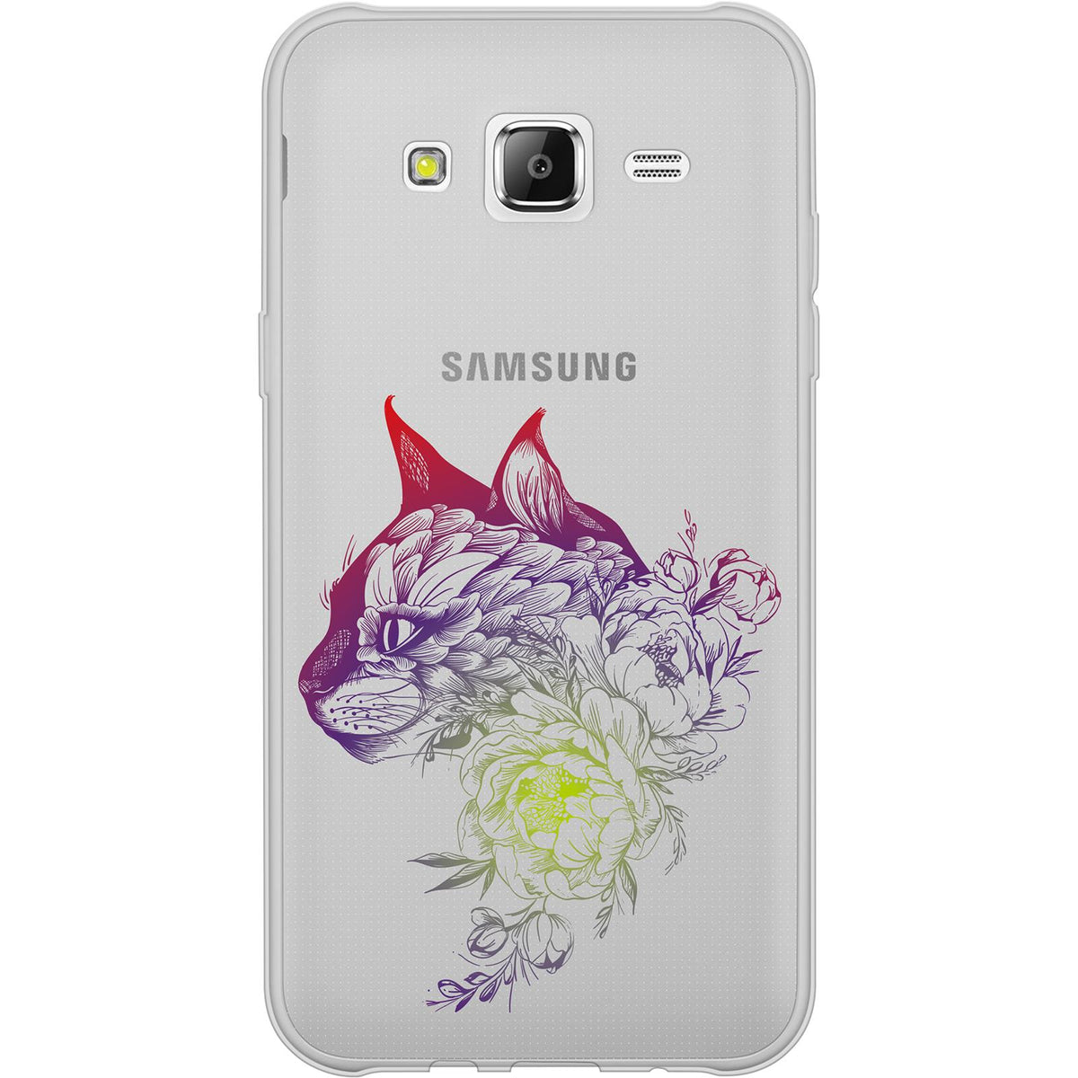 Case für Samsung Galaxy J5 (2016) J510 Silikon-Hülle Floral Katze M2-5 – Ansicht 2