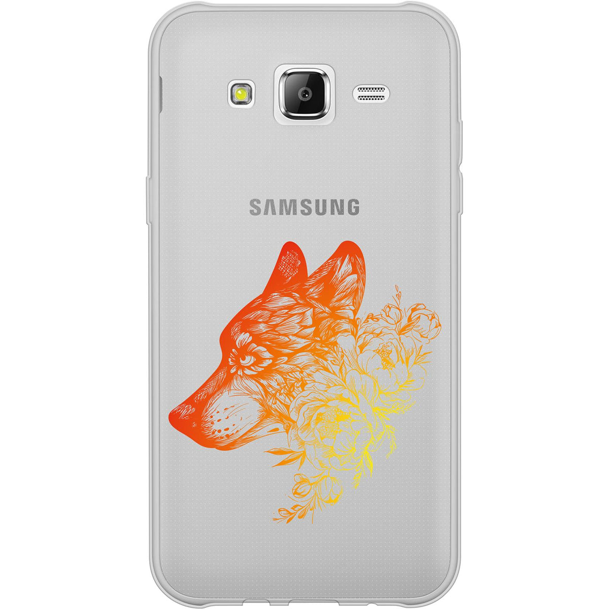 Case für Samsung Galaxy J5 (2016) J510 Silikon-Hülle Floral Wolf M3-2 – Ansicht 2