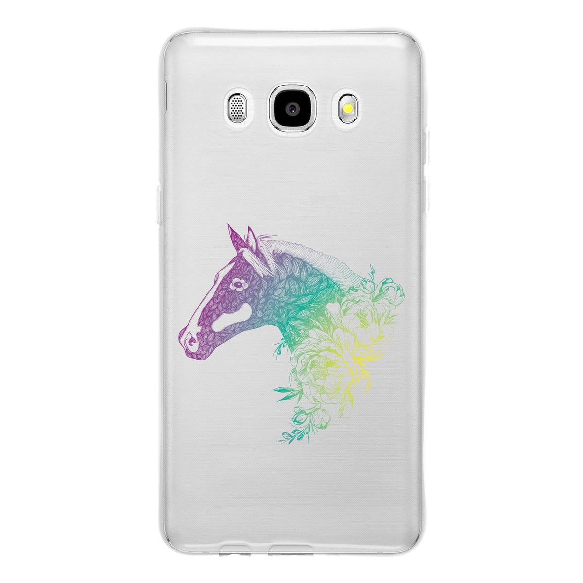 Case für Samsung Galaxy J5 (2016) J510 Silikon-Hülle Floral Pferd M5-4 – Ansicht 2