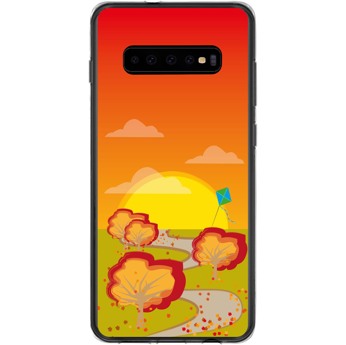 Case für Samsung Galaxy S10 Plus Silikon-Hülle Herbst Drache/Kite M2 – Ansicht 2