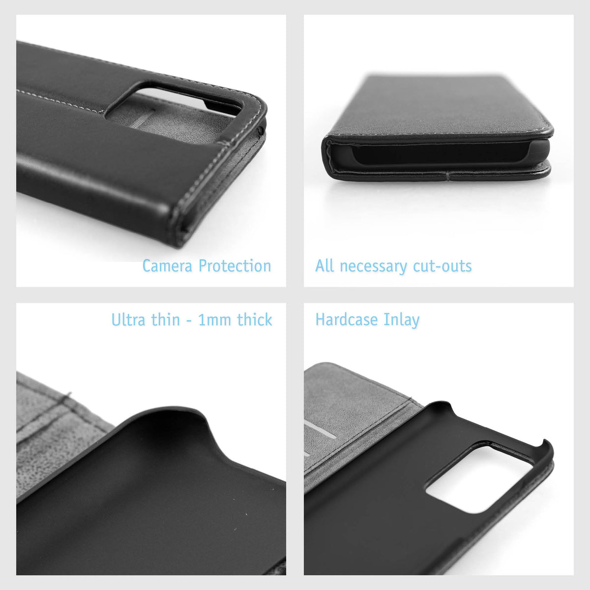 Kunst-Lederhülle für Samsung Galaxy S20 Ultra - Book-Case schwarz – Ansicht 4