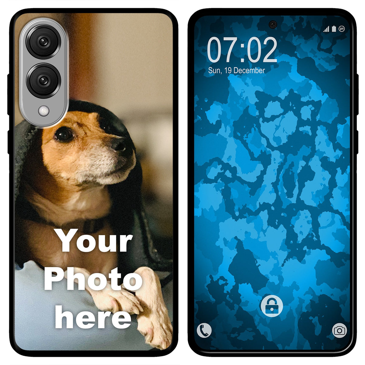 PhoneNatic Case kompatibel mit Galaxy S25 Edge Personalisierte Handyhülle SCHWARZ zum selbst gestalten mit eigenem Foto