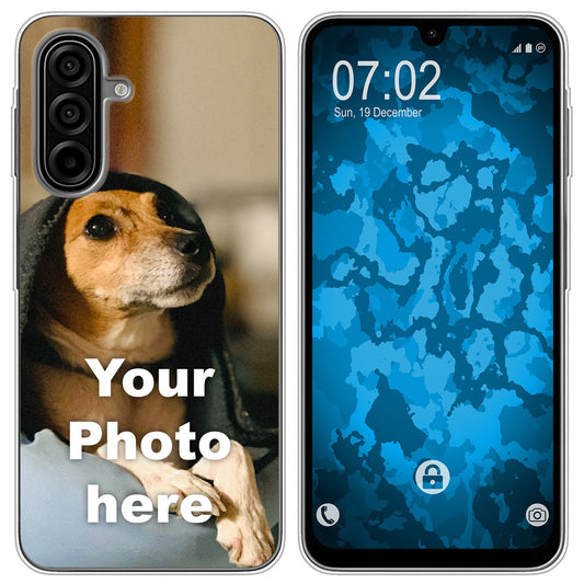 PhoneNatic Case kompatibel mit Galaxy A17 Personalisierte Handyhülle SCHWARZ zum selbst gestalten mit eigenem Foto