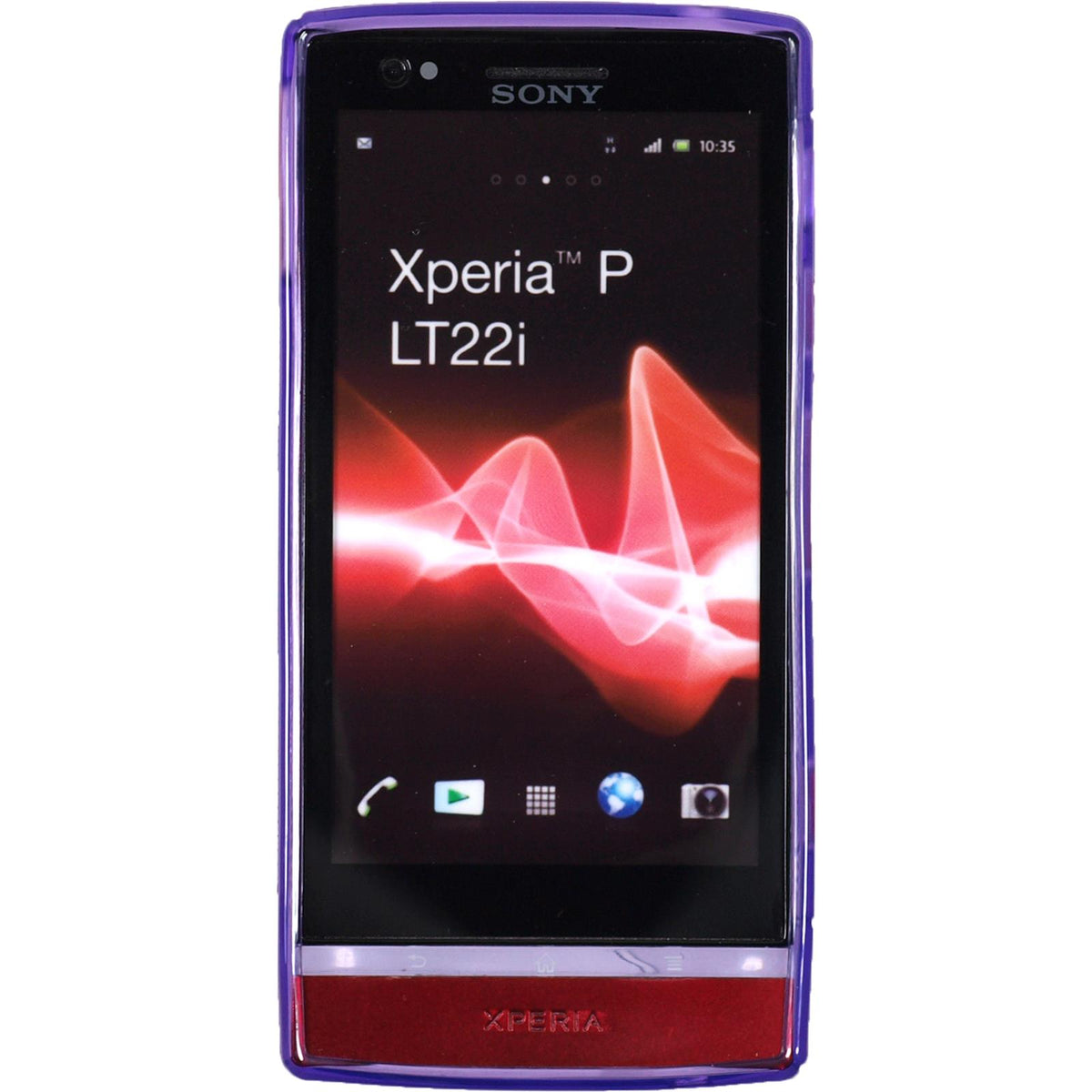 Case für Sony Xperia P - lila Silikon Hülle S-Style – Ansicht 2