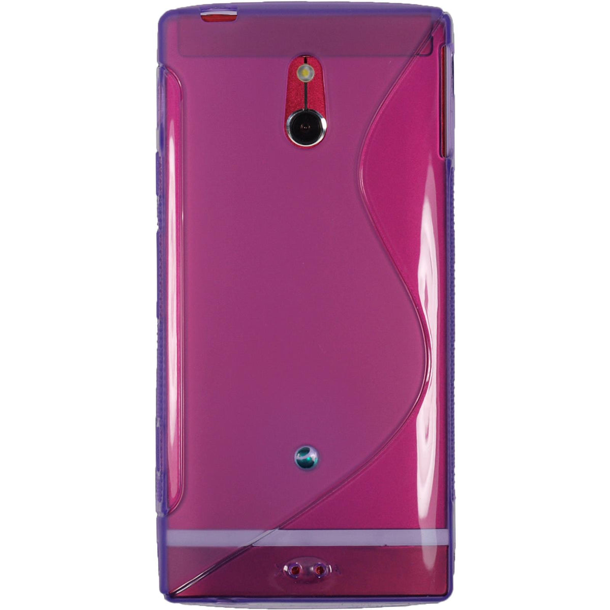 Case für Sony Xperia P - lila Silikon Hülle S-Style – Ansicht 3