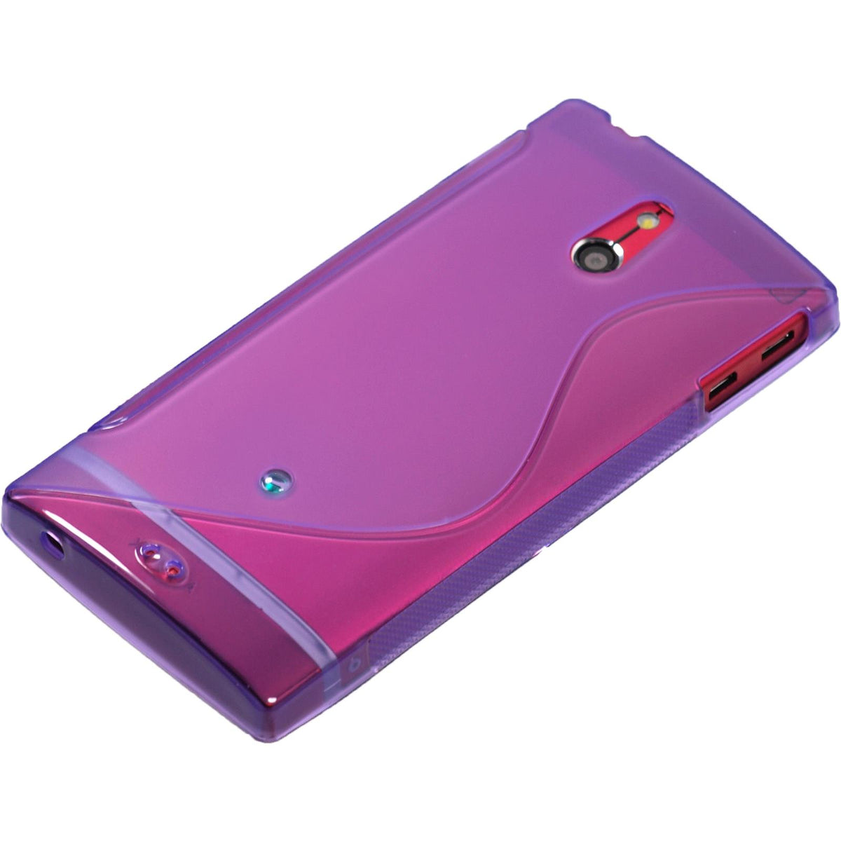 Case für Sony Xperia P - lila Silikon Hülle S-Style – Ansicht 4