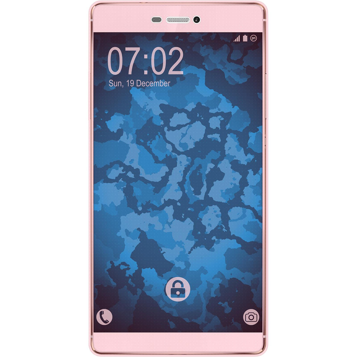 Case für Huawei P8 - rosa Silikon Hülle 360° Fullbody – Ansicht 2