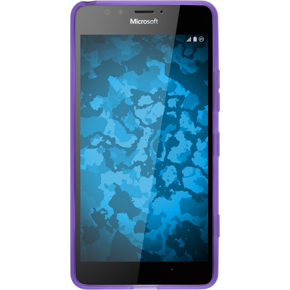 Case für Microsoft Lumia 950 - lila Silikon Hülle transparent – Ansicht 2