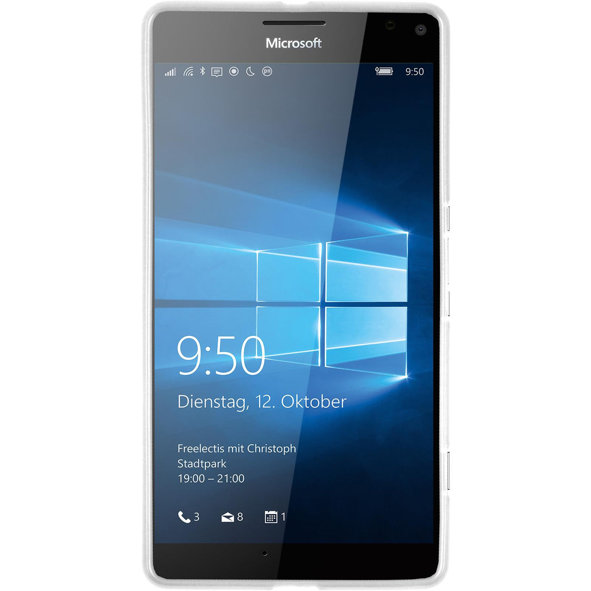 Case für Microsoft Lumia 950 XL - weiß Silikon Hülle brushed – Ansicht 2