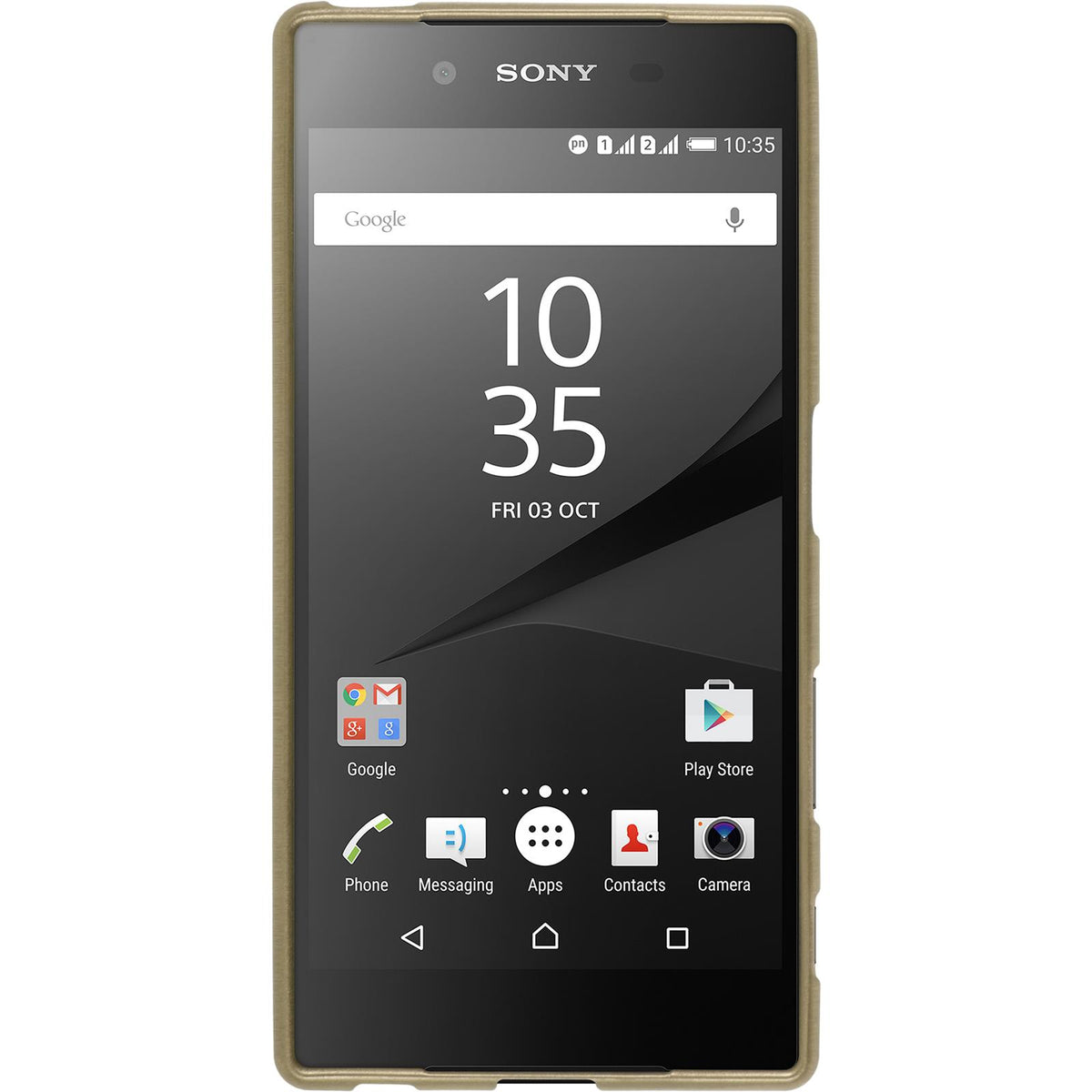 Case für Sony Xperia Z5 - gold Silikon Hülle brushed – Ansicht 2