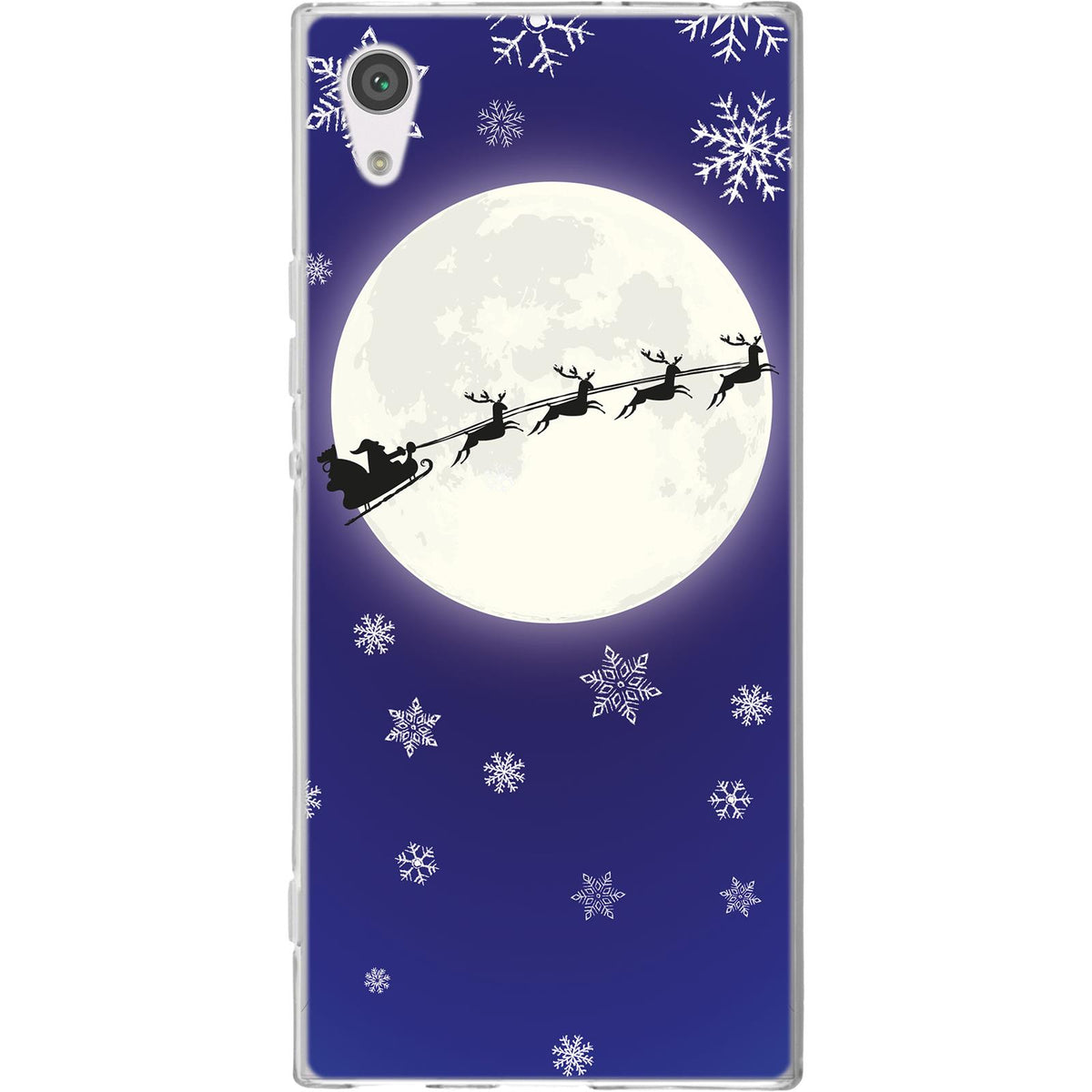 Case für Sony Xperia XA1 Silikon-Hülle X Mas Weihnachten Santa - Snowflakes M4 – Ansicht 2