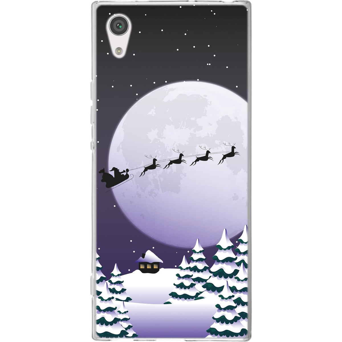 Case für Sony Xperia XA1 Silikon-Hülle X Mas Weihnachten Santa - Night M5 – Ansicht 2