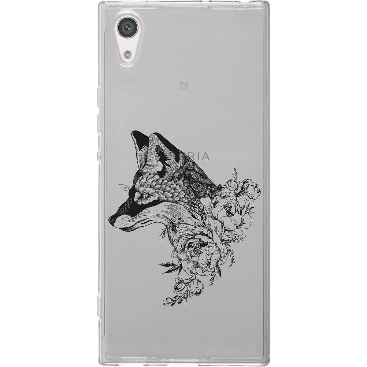 Case für Sony Xperia XA1 Silikon-Hülle Floral Fuchs M1-1 – Ansicht 2
