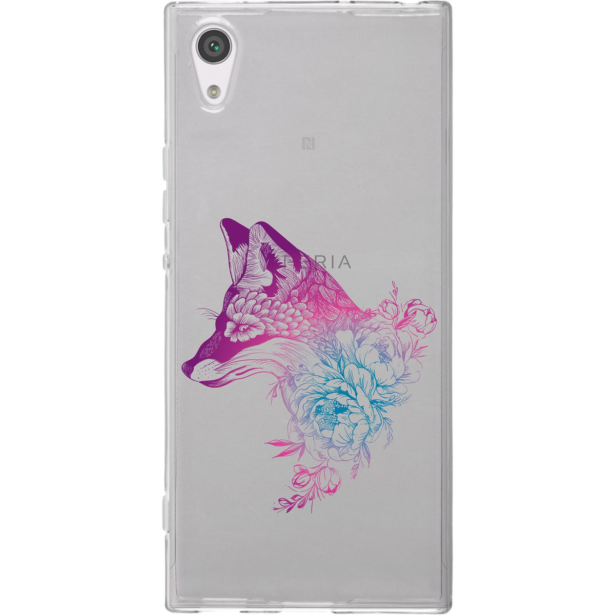 Case für Sony Xperia XA1 Silikon-Hülle Floral Fuchs M1-6 – Ansicht 2