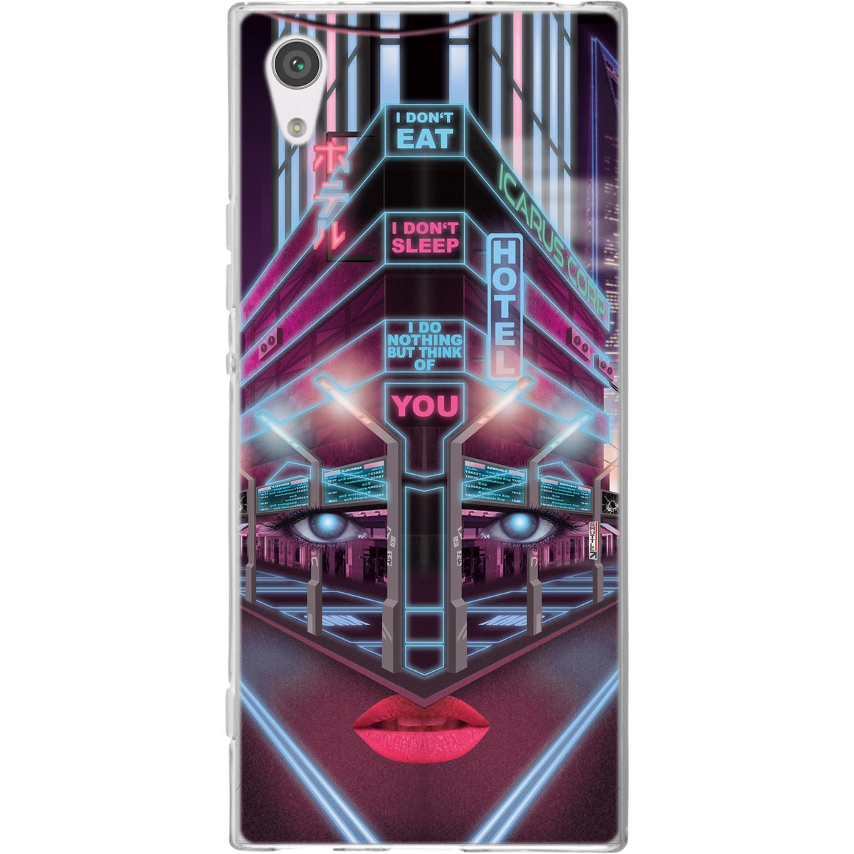 Case für Sony Xperia XA1 Silikon-Hülle Retro Wave Cyberpunk.02 M5 – Ansicht 2