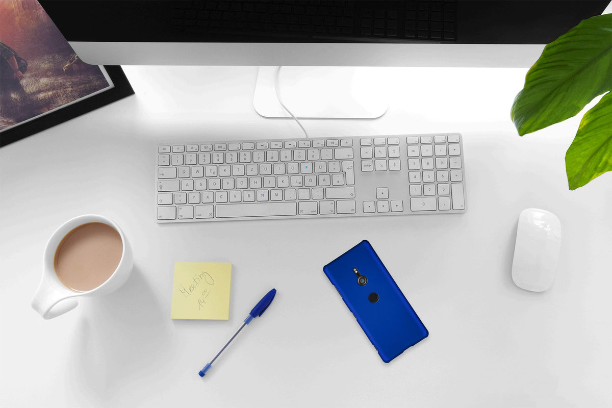 Case für Sony Xperia XZ3 - Hülle blau gummiert Hard-case – Ansicht 4