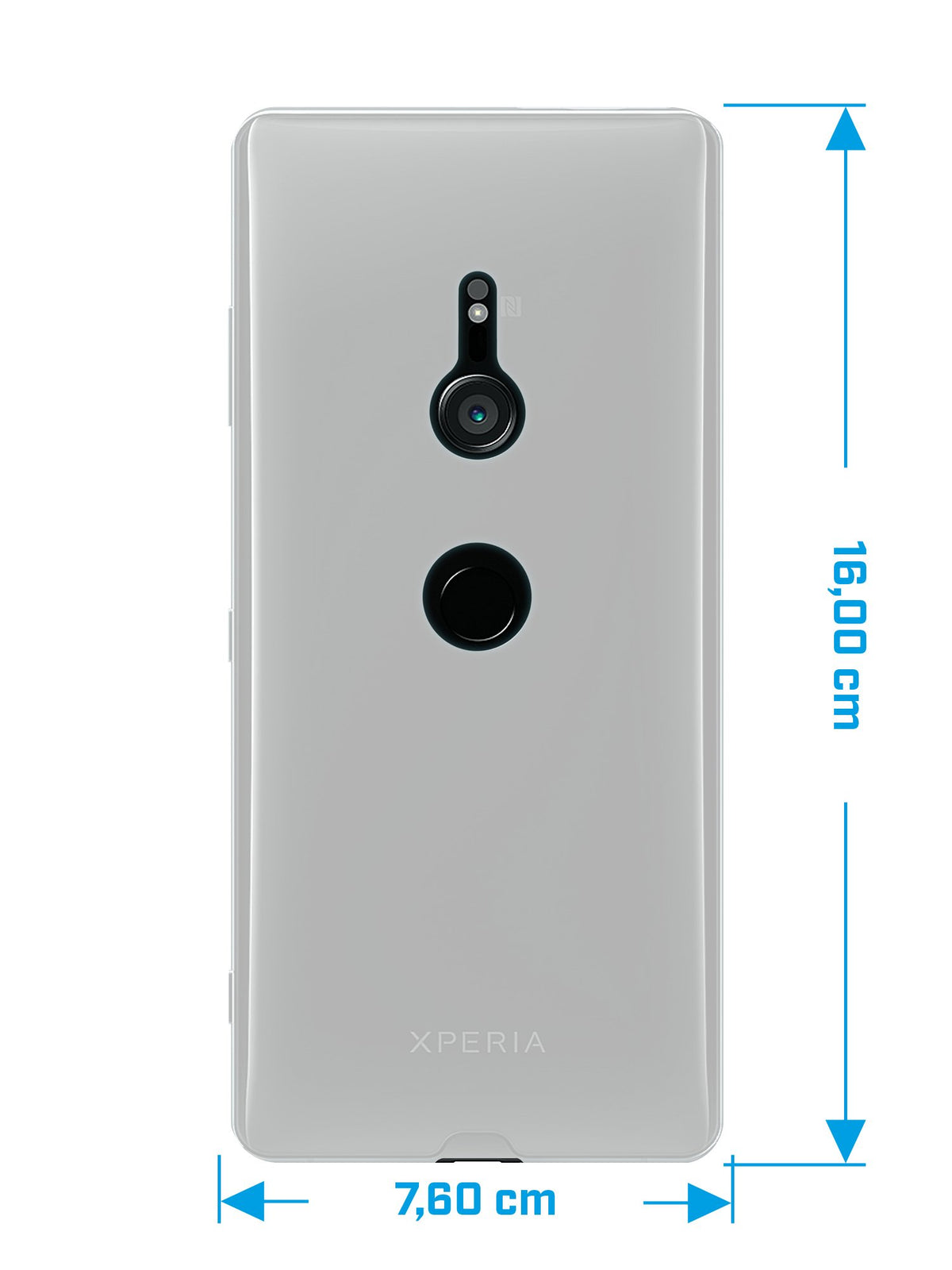 Case für Sony Xperia XZ3 - Crystal Clear Silikon Hülle transparent – Ansicht 2