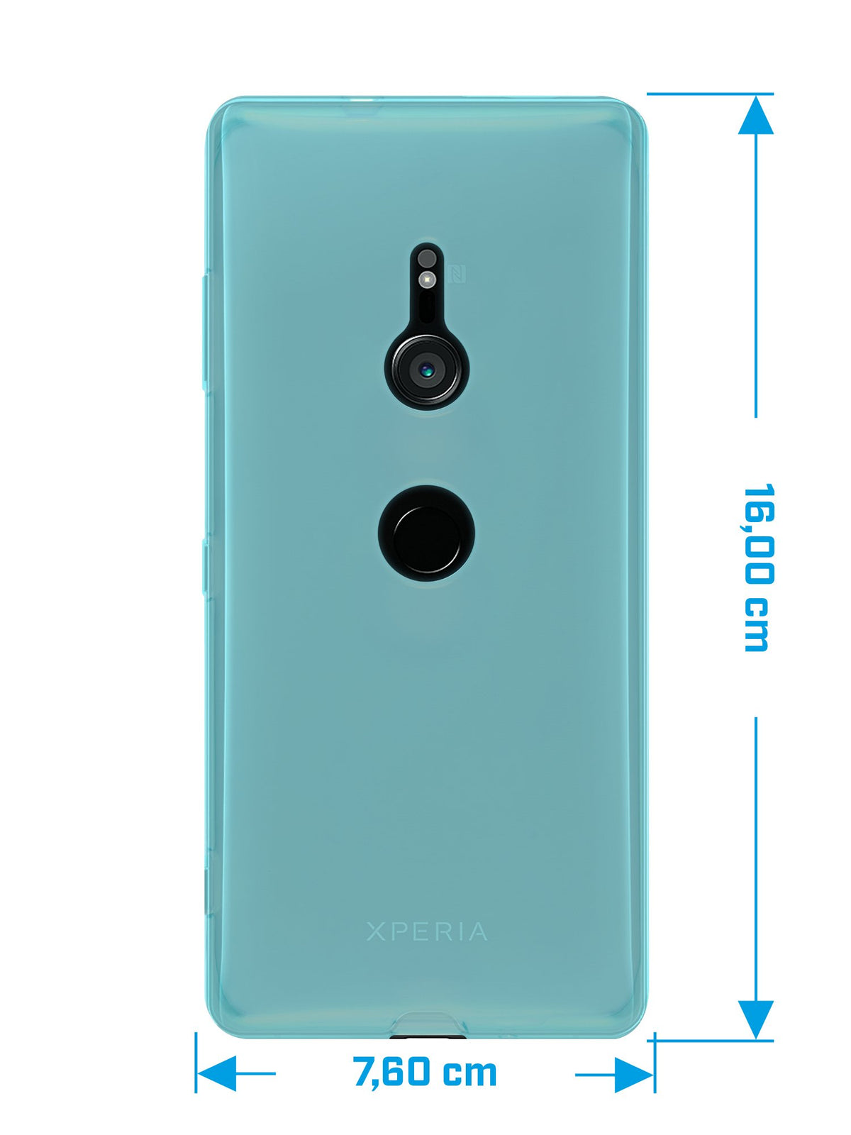 Case für Sony Xperia XZ3 - türkis Silikon Hülle transparent – Ansicht 2