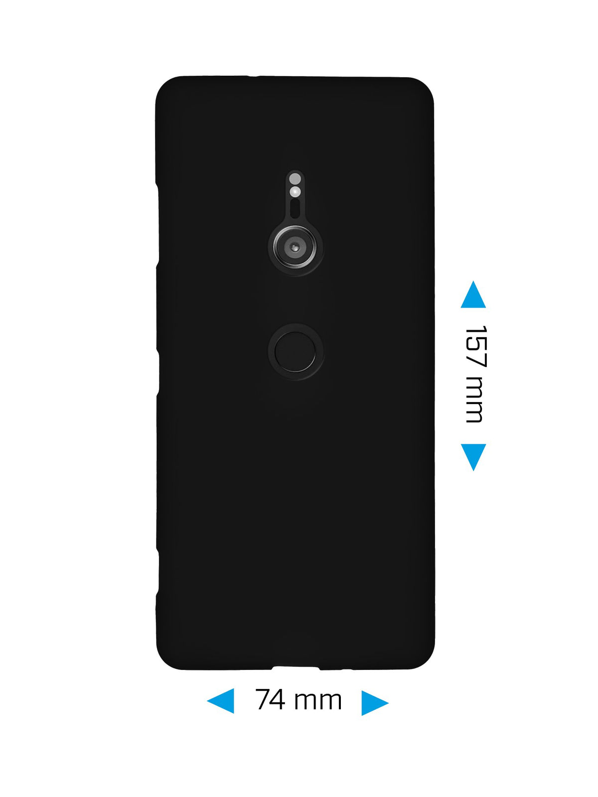 Case für Sony Xperia XZ3 - schwarz Silikon Hülle matt – Ansicht 2