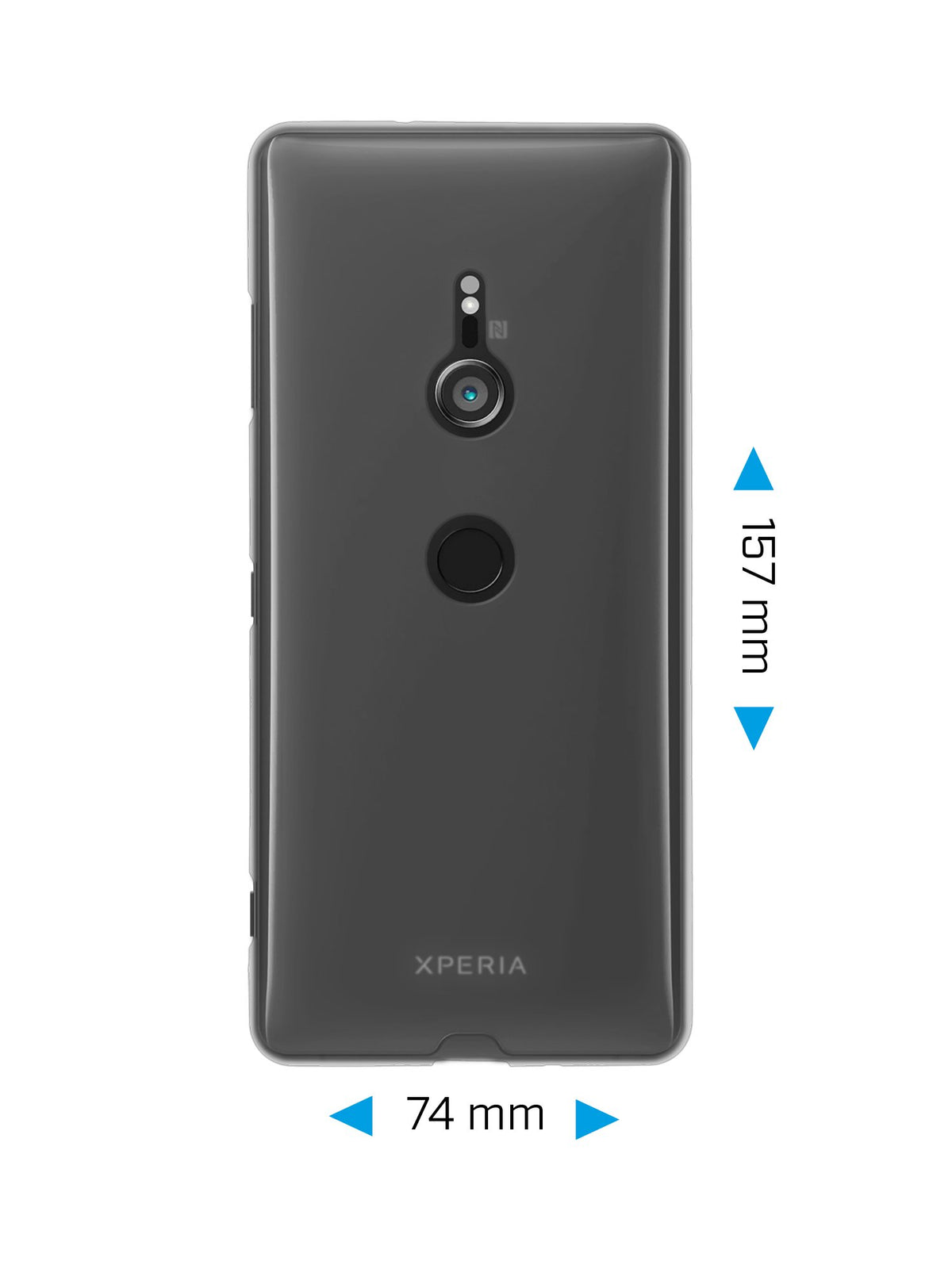 Case für Sony Xperia XZ3 - clear Silikon Hülle matt – Ansicht 2