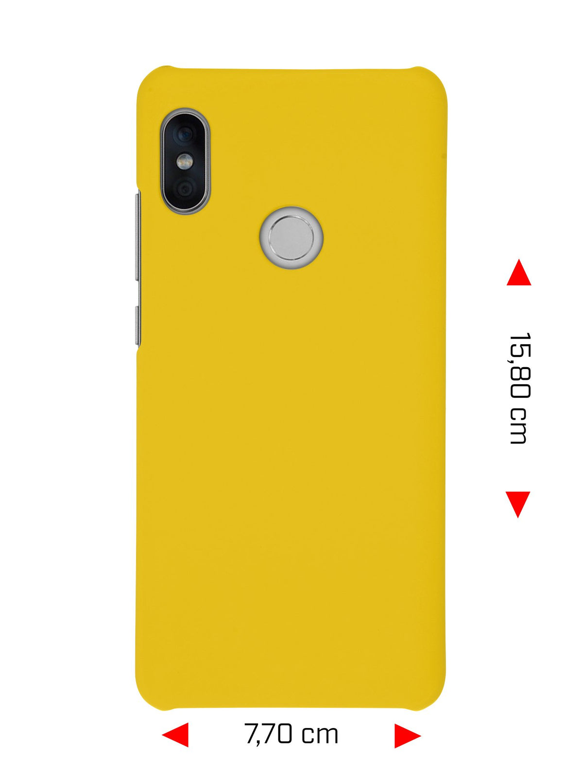 Case für Xiaomi Redmi Note 5 Pro - Hülle gelb gummiert Hard-case – Ansicht 2