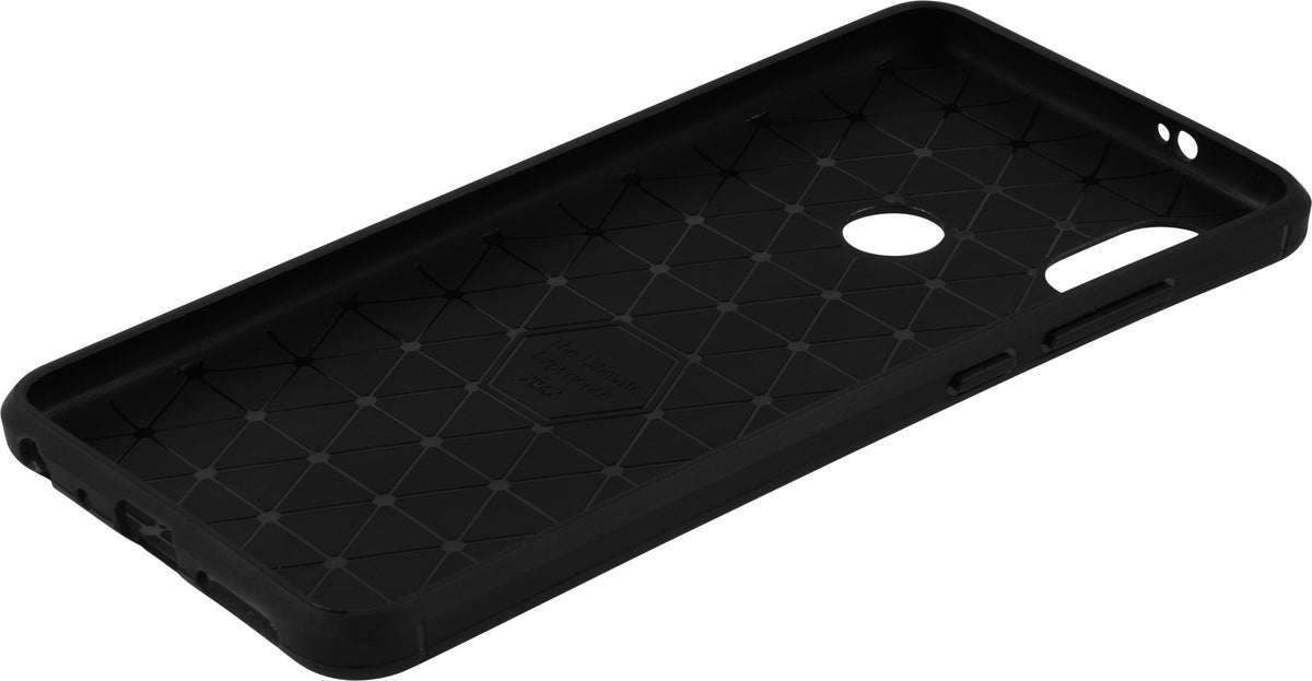 Case für Xiaomi Redmi Note 5 Pro - schwarz Silikon Hülle Lederoptik – Ansicht 3