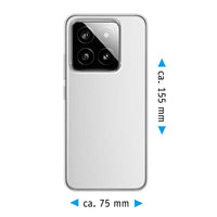 PhoneNatic Case kompatibel mit Xiaomi 14 – Transparent Silikon Hülle crystal-case Cover