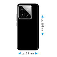 PhoneNatic Case kompatibel mit Xiaomi 14 – Schwarz Silikon Hülle crystal-case Cover