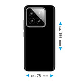 PhoneNatic Case kompatibel mit Xiaomi 14 – Schwarz Silikon Hülle crystal-case Cover