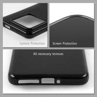 PhoneNatic Case kompatibel mit Xiaomi 14 Pro – Schwarz Silikon Hülle crystal-case Cover