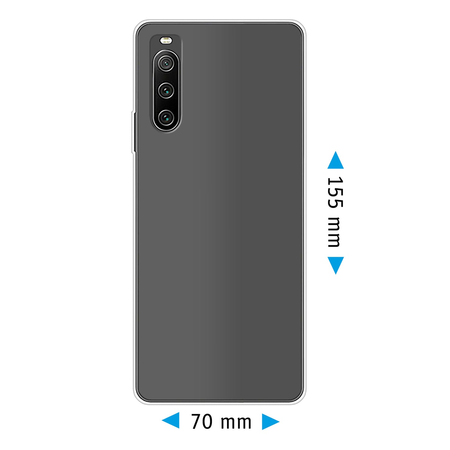 PhoneNatic Case kompatibel mit Sony Xperia 10 IV – Transparent Silikon Hülle crystal-case Cover