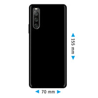PhoneNatic Case kompatibel mit Sony Xperia 10 IV – Schwarz Silikon Hülle crystal-case Cover