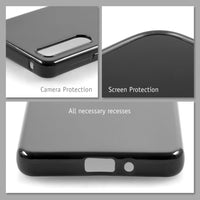 PhoneNatic Case kompatibel mit Sony Xperia 10 IV – Schwarz Silikon Hülle crystal-case Cover