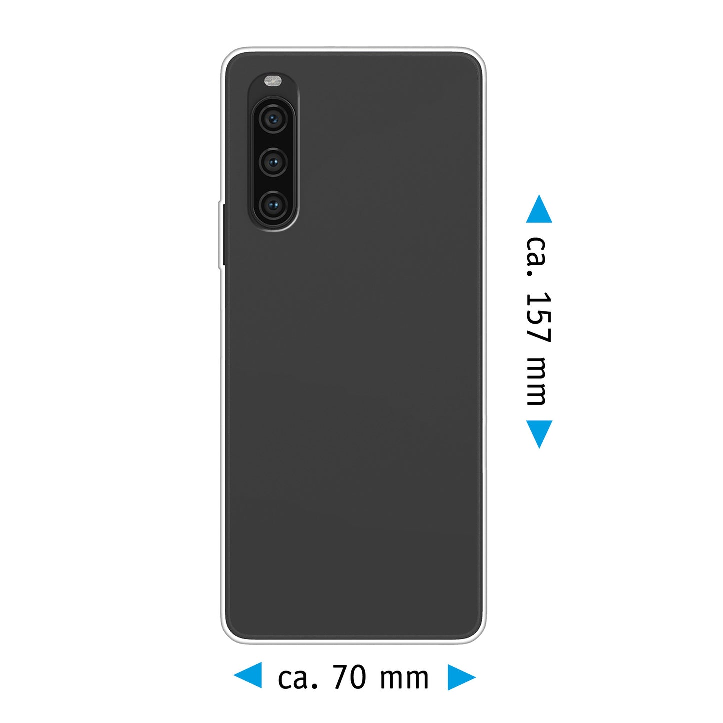 PhoneNatic Case kompatibel mit Sony Xperia 10 V – Transparent Silikon Hülle crystal-case Cover