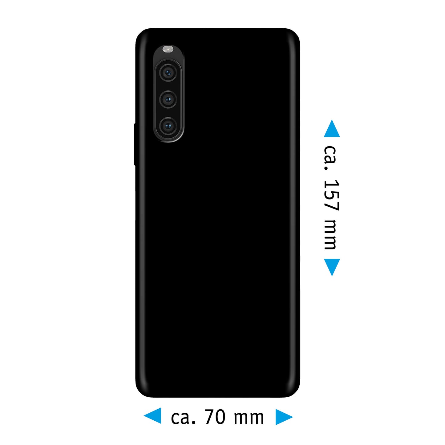 PhoneNatic Case kompatibel mit Sony Xperia 10 V – Schwarz Silikon Hülle crystal-case Cover
