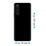 PhoneNatic Case kompatibel mit Sony Xperia 10 V – Schwarz Silikon Hülle crystal-case Cover