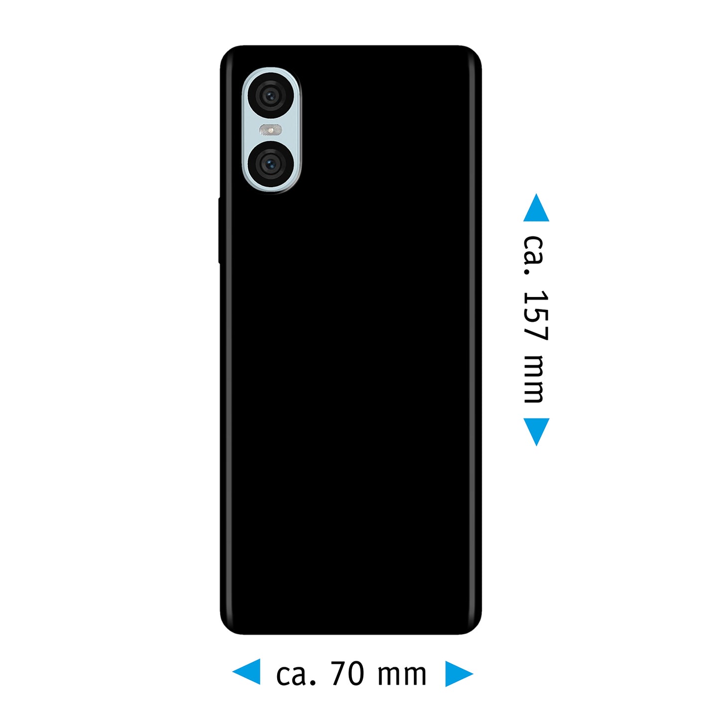 PhoneNatic Case kompatibel mit Sony Xperia 10 VI – Schwarz Silikon Hülle crystal-case Cover