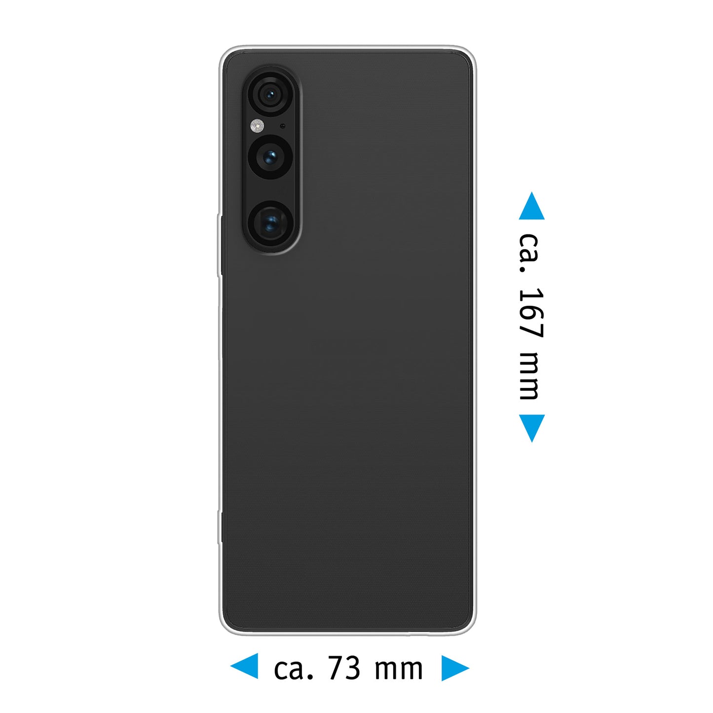 PhoneNatic Case kompatibel mit Sony Xperia 1 VI – Transparent Silikon Hülle crystal-case Cover