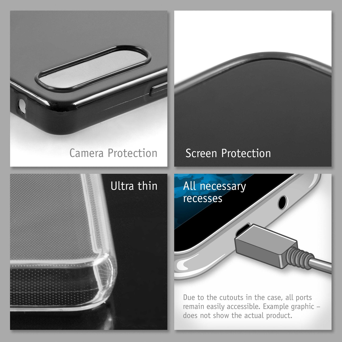 PhoneNatic Case kompatibel mit Sony Xperia 1 VII – Schwarz Silikon Hülle crystal-case Cover