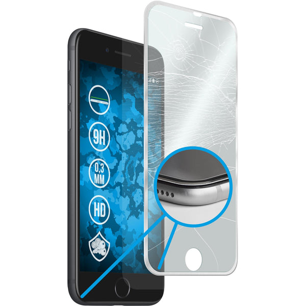 1 x Apple iPhone 8 Plus Glas-Displayschutzfolie klar full-sc